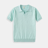 Retro-Strik-Polo in Mintgroen
