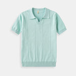 Retro-Strik-Polo in Mintgroen