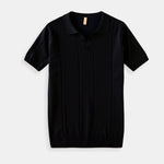 Retro-Strik-Polo in Mintgroen