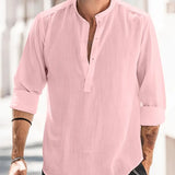 Dries™ Heren Linnen Casual Shirt