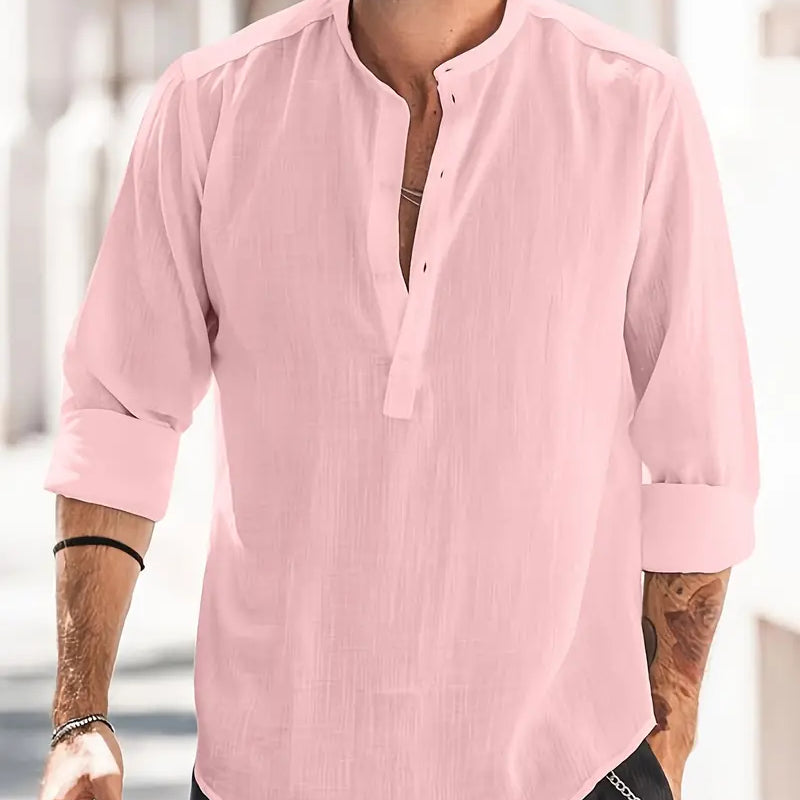 Dries™ Heren Linnen Casual Shirt