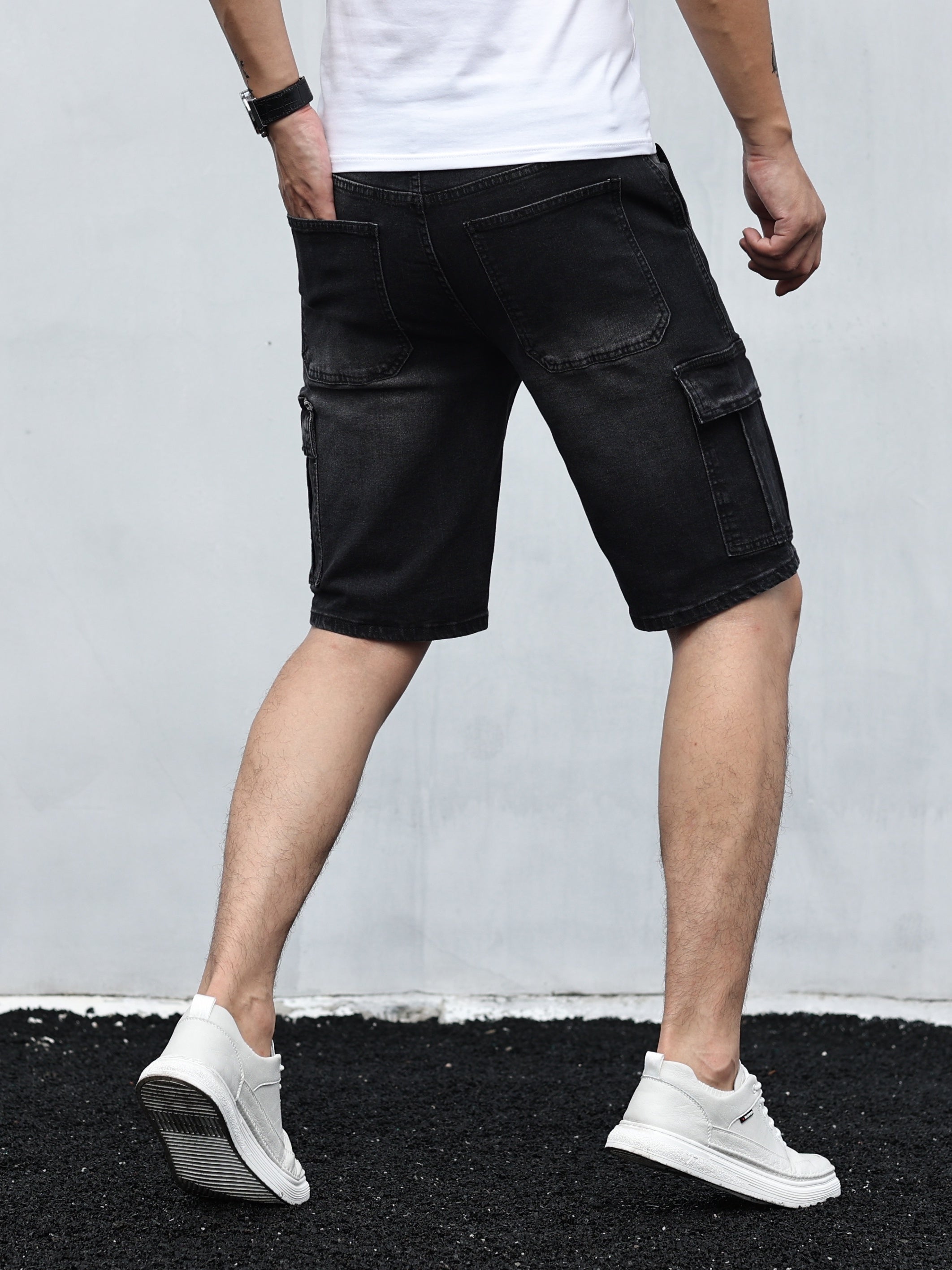 Giel™ Heren Denim Cargo Shorts