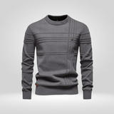 Heren Gebreide Pullover – Slim Fit Trui van Ademend Katoenmix