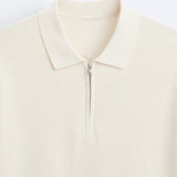 Elegante gebreide polo met rits