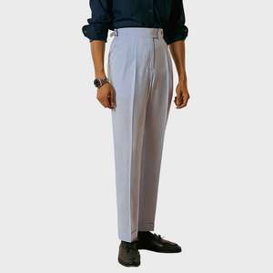 Yann | Taille hoge streepjesshorts met riem