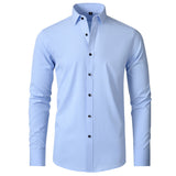 Benjamin | Classic Slim Fit Stretchable Lange Mouwen Business Shirt