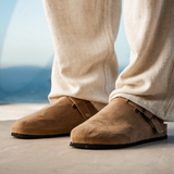 Luke | Comfortabele heren-clog van suede met ergonomisch voetbed