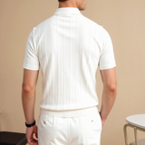 Elegante heren polo in het wit – Minimalistisch en tijdloos