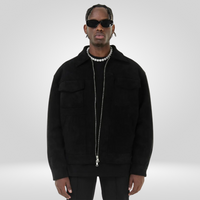 Suède Dikke Jas | Luxe Oversized Herenjas