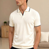 Heren Poloshirt met Contrastdetails – Elegant & Modern