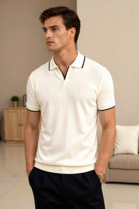 Heren Poloshirt met Contrastdetails – Elegant & Modern