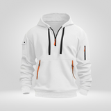 Heren Half Zip Hoodie – Comfortabele Urban Pullover met Zakken