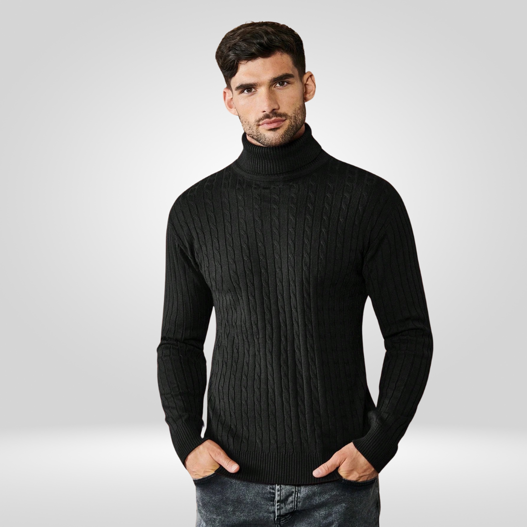 Heren Ribgebreide Coltrui – Klassieke Pullover met Tijdloze Elegant