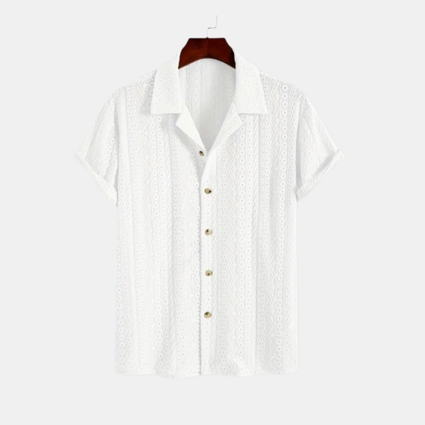 Luchtig Haakshirt met Korte Mouwen