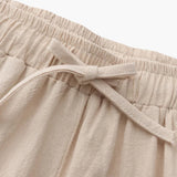 Nathan | Comfortabele heren zomer linnen broek met elastische tailleband