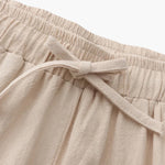 Nathan | Comfortabele heren zomer linnen broek met elastische tailleband
