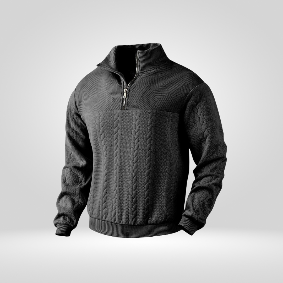 Heren Half-Zip Trui – Stijlvolle Henry Kraag en Casual Comfort