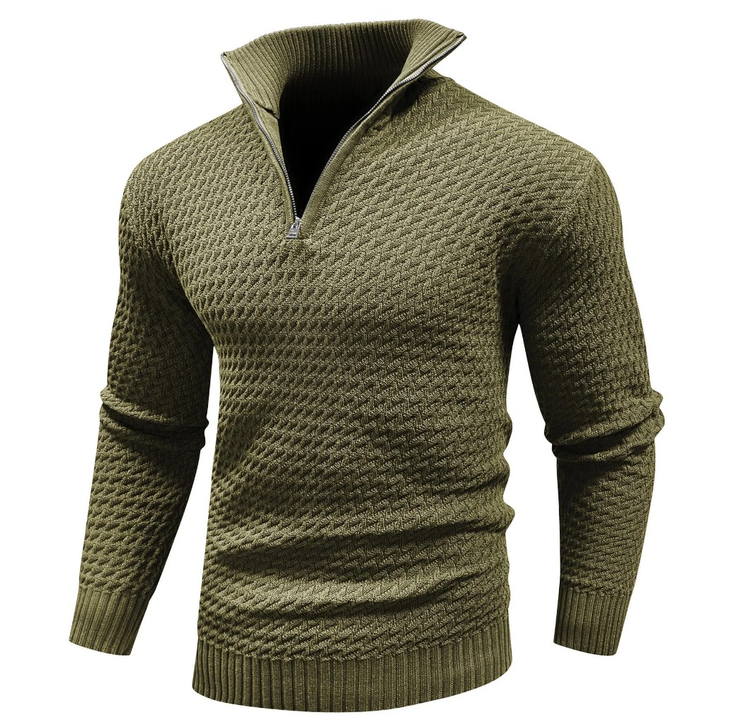 Half™ Zip Gebreide Trui | Wolmix | Modern en Comfortabel