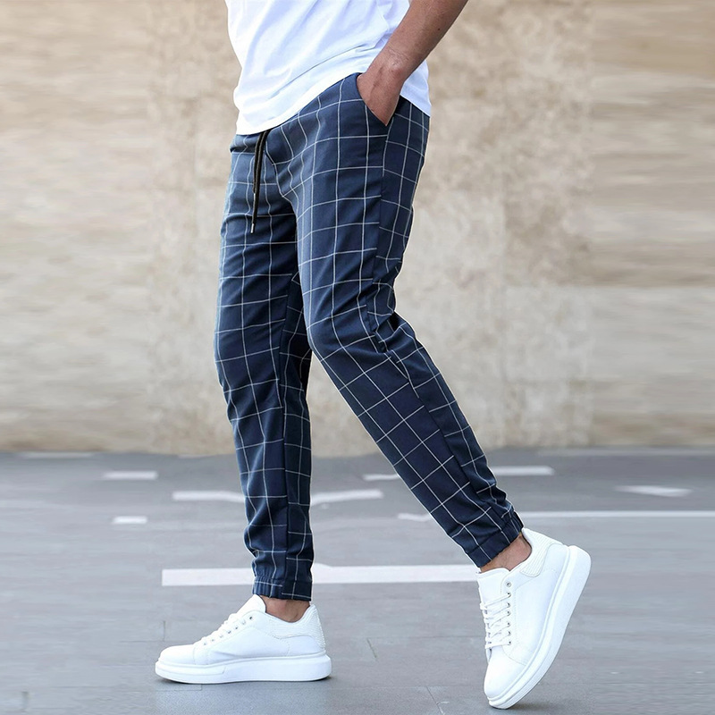 Elroy™ Heren Geruite Slim-Fit Broek