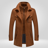 Heren Wintermantel – Luxe Wolmix Jas met Rits en Knopen