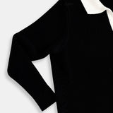 Langarmige Poloshirt met Contrasterende Kraag