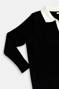 Langarmige Poloshirt met Contrasterende Kraag
