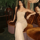 Gisela | Glamoureuze Glanzende Transparante Avondjurk – Verleidelijk Elegantie