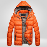 Heren Gewatteerde Winterjas – Warme Mantel met Capuchon