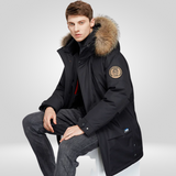 Heren Donsjas – Warme Mid-Length Winterjas met Eendendons