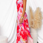 Liselotte | Elegante One-Shoulder Bloemjurk – Kleurrijke Chic voor Bijzondere Gelegenheden