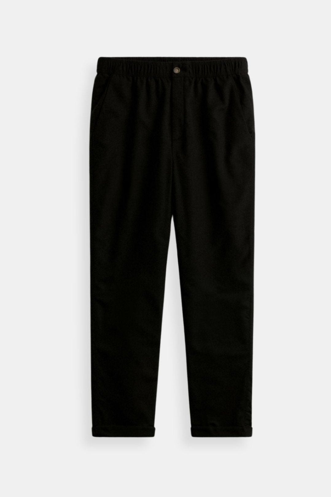 Killian | Beige herenbroek met elastische tailleband en knoopsluiting