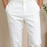 Heren Chino Broek in Wit – Elegantie en moderne stijl