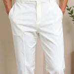 Heren Chino Broek in Wit – Elegantie en moderne stijl