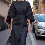 Paulien™ Elegante Midi-Jurk met Ceintuur
