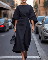 Paulien™ Elegante Midi-Jurk met Ceintuur