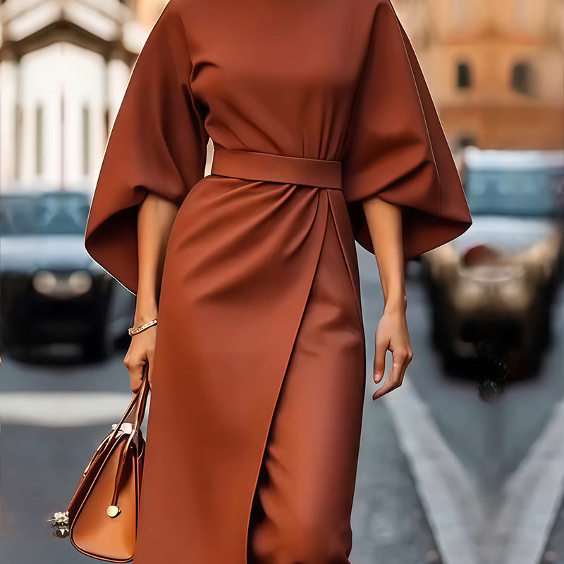 Paulien™ Elegante Midi-Jurk met Ceintuur