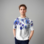 Damiano | Florale Korte Mouwen Shirt voor Heren
