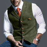 Lars™ Klassieke Heren Gilet met Vintage Look