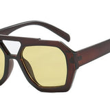 Oversized Zonnebril met Statement Frame en UV Bescherming