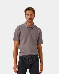 Heren Polo Structuur Korte Mouw Modern Elegant