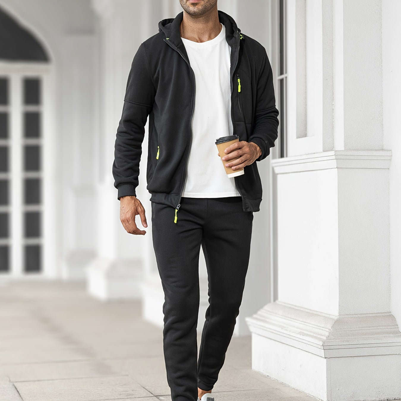 Trainingspak Heren  - Comfortabel, 100% Katoen & Modern Ontwerp voor Winterdagen