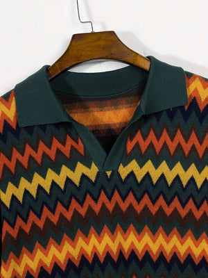 Retro-Trui met Zigzagpatroon