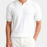 Heren Polo Wit Korte Mouw Minimalistisch Elegant