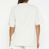 Offstage Oversized T-shirt Mineral Grijs – Relaxed, Comfortabel en Tijdloos Stijlvol