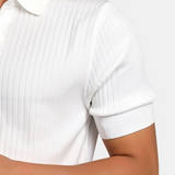 Heren Polo Wit Korte Mouw Minimalistisch Elegant