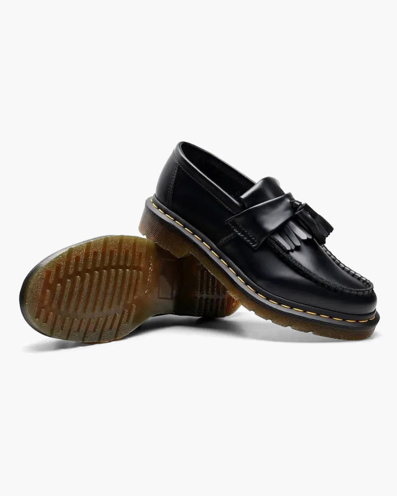 Dylan | Markante herenloafers van leer met kwasten & profielzool