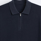 Elegante gebreide polo met rits