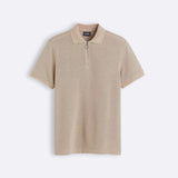 Moderne gebreide polo met rits