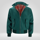 Retro Legend Jacket – Tijdloze Herenjas met Tartan Voering en Ritssluiting