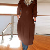 Claudia™ Elegante Midi-Jurk met Lange Mouwen